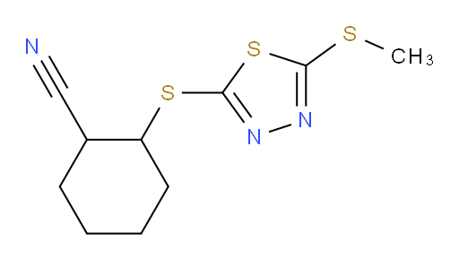 2-((5-(methylthio)-1,3,4-thiadiazol-2-yl)thio)cyclohexanecarbonitrile
