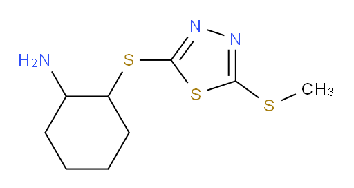 2-((5-(methylthio)-1,3,4-thiadiazol-2-yl)thio)cyclohexanamine