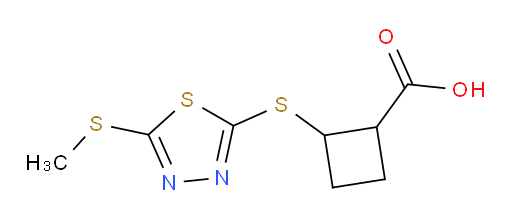 2-((5-(methylthio)-1,3,4-thiadiazol-2-yl)thio)cyclobutanecarboxylic acid
