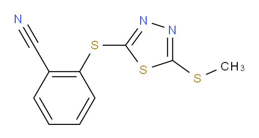2-((5-(methylthio)-1,3,4-thiadiazol-2-yl)thio)benzonitrile
