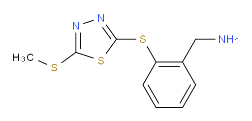 (2-((5-(methylthio)-1,3,4-thiadiazol-2-yl)thio)phenyl)methanamine