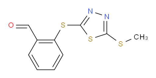 2-((5-(methylthio)-1,3,4-thiadiazol-2-yl)thio)benzaldehyde