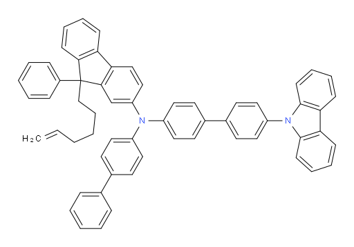 N-(4'-(9H-carbazol-9-yl)-[1,1'-biphenyl]-4-yl)-N-([1,1'-biphenyl]-4-yl)-9-(hex-5-en-1-yl)-9-phenyl-9H-fluoren-2-amine