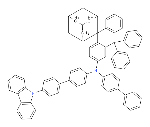 N-(4'-(9H-carbazol-9-yl)-[1,1'-biphenyl]-4-yl)-N-([1,1'-biphenyl]-4-yl)-10',10'-diphenyl-10'H-spiro[adamantane-2,9'-anthracen]-3'-amine