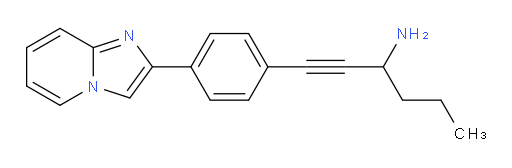 1-(4-(imidazo[1,2-a]pyridin-2-yl)phenyl)hex-1-yn-3-amine
