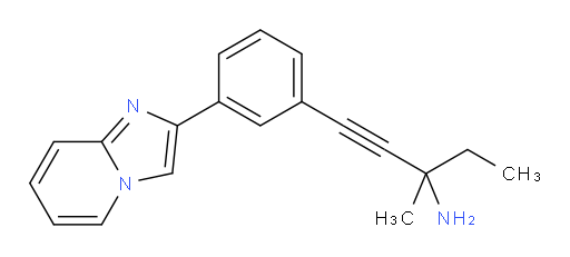 1-(3-(imidazo[1,2-a]pyridin-2-yl)phenyl)-3-methylpent-1-yn-3-amine