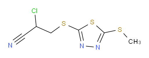 2-chloro-3-((5-(methylthio)-1,3,4-thiadiazol-2-yl)thio)propanenitrile