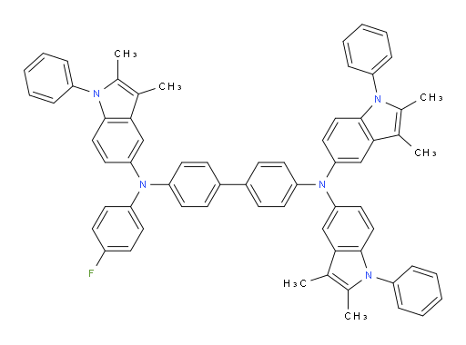 N4,N4,N4'-tris(2,3-dimethyl-1-phenyl-1H-indol-5-yl)-N4'-(4-fluorophenyl)-[1,1'-biphenyl]-4,4'-diamine