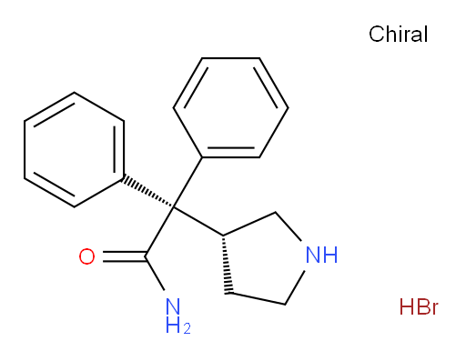 (R)-2,2-diphenyl-2-(pyrrolidin-3-yl)acetamide hydrobromide
