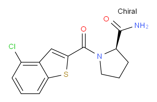 (R)-1-(4-chlorobenzo[b]thiophene-2-carbonyl)pyrrolidine-2-carboxamide