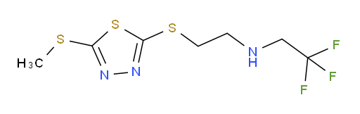 2,2,2-trifluoro-N-(2-((5-(methylthio)-1,3,4-thiadiazol-2-yl)thio)ethyl)ethanamine