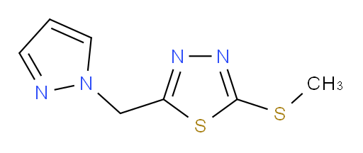 2-((1H-pyrazol-1-yl)methyl)-5-(methylthio)-1,3,4-thiadiazole
