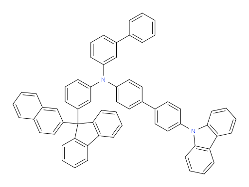 N-(4'-(9H-carbazol-9-yl)-[1,1'-biphenyl]-4-yl)-N-(3-(9-(naphthalen-2-yl)-9H-fluoren-9-yl)phenyl)-[1,1'-biphenyl]-3-amine