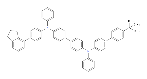 N4-(4'-(tert-butyl)-[1,1'-biphenyl]-4-yl)-N4'-(4-(2,3-dihydro-1H-inden-4-yl)phenyl)-N4,N4'-diphenyl-[1,1'-biphenyl]-4,4'-diamine