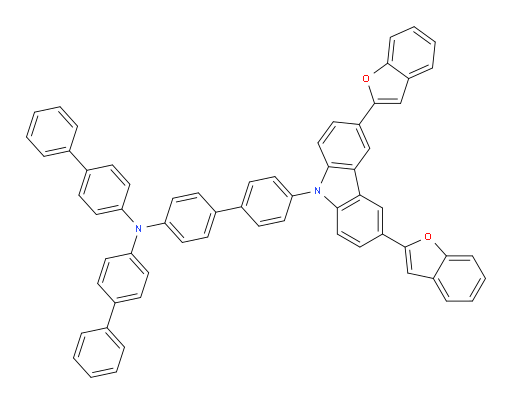 N,N-di([1,1'-biphenyl]-4-yl)-4'-(3,6-di(benzofuran-2-yl)-9H-carbazol-9-yl)-[1,1'-biphenyl]-4-amine