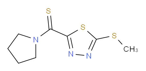 (5-(methylthio)-1,3,4-thiadiazol-2-yl)(pyrrolidin-1-yl)methanethione