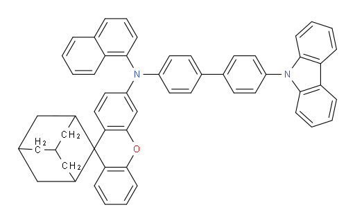N-(4'-(9H-carbazol-9-yl)-[1,1'-biphenyl]-4-yl)-N-(naphthalen-1-yl)spiro[adamantane-2,9'-xanthen]-3'-amine