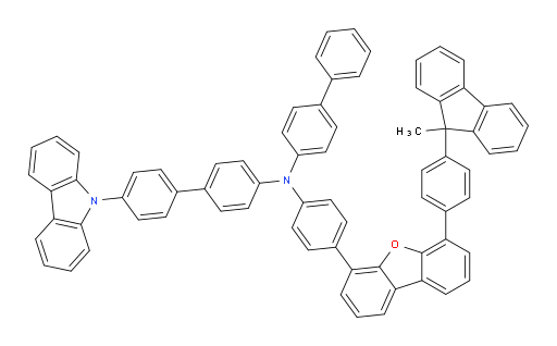 N-([1,1'-biphenyl]-4-yl)-4'-(9H-carbazol-9-yl)-N-(4-(6-(4-(9-methyl-9H-fluoren-9-yl)phenyl)dibenzo[b,d]furan-4-yl)phenyl)-[1,1'-biphenyl]-4-amine