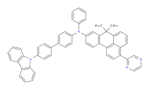N-(4'-(9H-carbazol-9-yl)-[1,1'-biphenyl]-4-yl)-7,7-dimethyl-N-phenyl-3-(pyrazin-2-yl)-7H-benzo[de]anthracen-9-amine