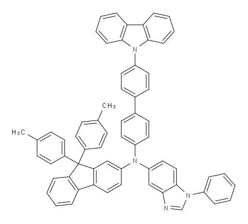 N-(4'-(9H-carbazol-9-yl)-[1,1'-biphenyl]-4-yl)-N-(9,9-di-p-tolyl-9H-fluoren-2-yl)-1-phenyl-1H-benzo[d]imidazol-5-amine