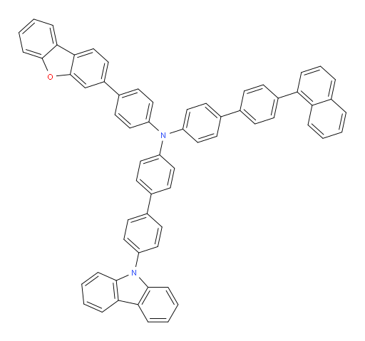 N-(4'-(9H-carbazol-9-yl)-[1,1'-biphenyl]-4-yl)-N-(4-(dibenzo[b,d]furan-3-yl)phenyl)-4'-(naphthalen-1-yl)-[1,1'-biphenyl]-4-amine