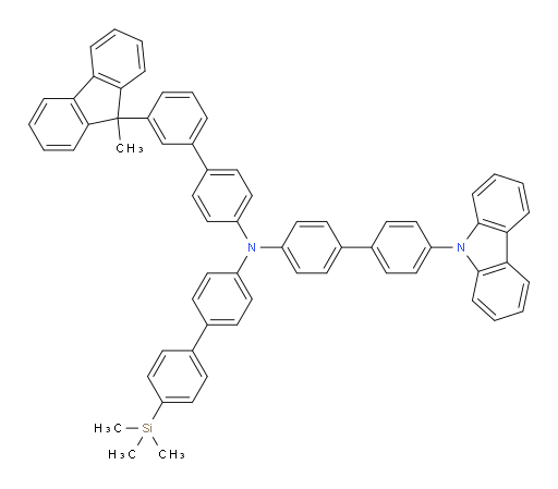 N-(4'-(9H-carbazol-9-yl)-[1,1'-biphenyl]-4-yl)-3'-(9-methyl-9H-fluoren-9-yl)-N-(4'-(trimethylsilyl)-[1,1'-biphenyl]-4-yl)-[1,1'-biphenyl]-4-amine