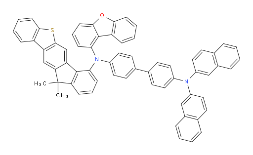 N4-(dibenzo[b,d]furan-1-yl)-N4-(11,11-dimethyl-11H-benzo[b]fluoreno[2,3-d]thiophen-7-yl)-N4',N4'-di(naphthalen-2-yl)-[1,1'-biphenyl]-4,4'-diamine