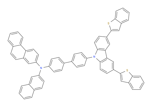 N-(4'-(3,6-bis(benzo[b]thiophen-2-yl)-9H-carbazol-9-yl)-[1,1'-biphenyl]-4-yl)-N-(naphthalen-2-yl)phenanthren-2-amine