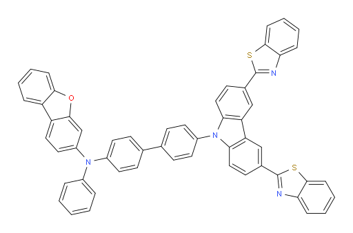 N-(4'-(3,6-bis(benzo[d]thiazol-2-yl)-9H-carbazol-9-yl)-[1,1'-biphenyl]-4-yl)-N-phenyldibenzo[b,d]furan-3-amine