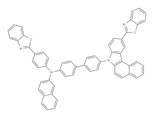 N-(4'-(10-(benzo[d]thiazol-2-yl)-7H-benzo[c]carbazol-7-yl)-[1,1'-biphenyl]-4-yl)-N-(4-(benzo[d]thiazol-2-yl)phenyl)naphthalen-2-amine