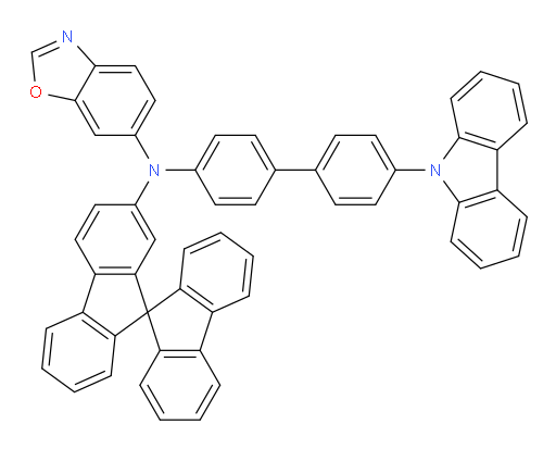 N-(9,9'-spirobi[fluoren]-2-yl)-N-(4'-(9H-carbazol-9-yl)-[1,1'-biphenyl]-4-yl)benzo[d]oxazol-6-amine