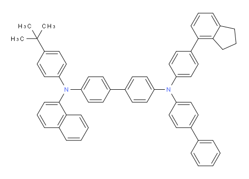 N4-([1,1'-biphenyl]-4-yl)-N4'-(4-(tert-butyl)phenyl)-N4-(4-(2,3-dihydro-1H-inden-4-yl)phenyl)-N4'-(naphthalen-1-yl)-[1,1'-biphenyl]-4,4'-diamine