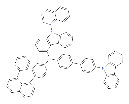 N-(4'-(9H-carbazol-9-yl)-[1,1'-biphenyl]-4-yl)-9-(naphthalen-1-yl)-N-(4-(8-phenylnaphthalen-1-yl)phenyl)-9H-carbazol-4-amine