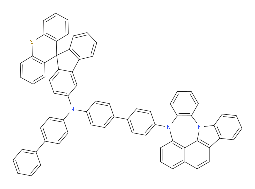 N-(4'-(4H-4,8b-diazaindeno[1,2,3-gh]pleiaden-4-yl)-[1,1'-biphenyl]-4-yl)-N-([1,1'-biphenyl]-4-yl)spiro[fluorene-9,9'-thioxanthen]-3-amine