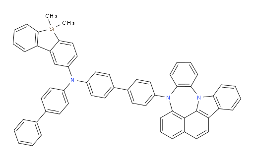 N-(4'-(4H-4,8b-diazaindeno[1,2,3-gh]pleiaden-4-yl)-[1,1'-biphenyl]-4-yl)-N-([1,1'-biphenyl]-4-yl)-5,5-dimethyl-5H-dibenzo[b,d]silol-2-amine