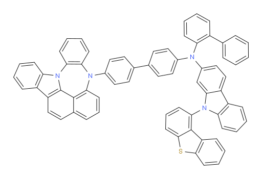 N-(4'-(4H-4,8b-diazaindeno[1,2,3-gh]pleiaden-4-yl)-[1,1'-biphenyl]-4-yl)-N-([1,1'-biphenyl]-2-yl)-9-(dibenzo[b,d]thiophen-1-yl)-9H-carbazol-2-amine