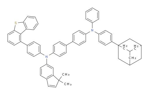 N4-(4-(adamantan-1-yl)phenyl)-N4'-(4-(dibenzo[b,d]thiophen-1-yl)phenyl)-N4'-(1,1-dimethyl-1H-inden-6-yl)-N4-phenyl-[1,1'-biphenyl]-4,4'-diamine
