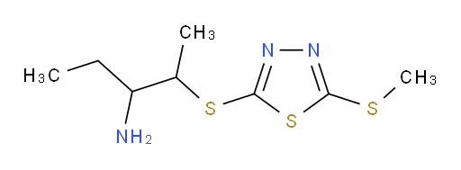 2-((5-(methylthio)-1,3,4-thiadiazol-2-yl)thio)pentan-3-amine