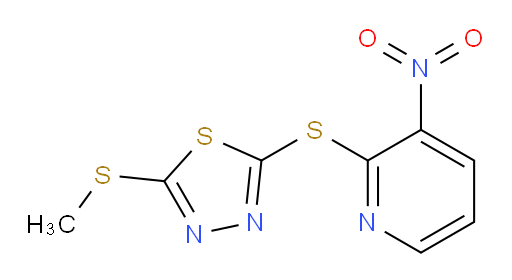 2-(methylthio)-5-((3-nitropyridin-2-yl)thio)-1,3,4-thiadiazole