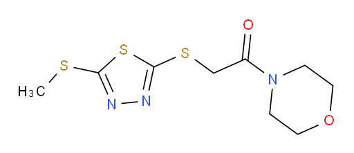 2-((5-(methylthio)-1,3,4-thiadiazol-2-yl)thio)-1-morpholinoethanone