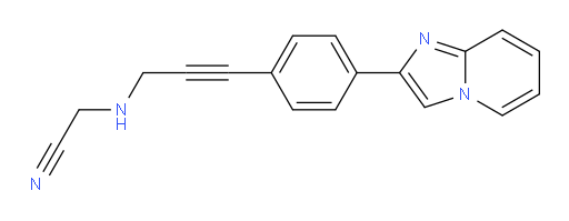 2-((3-(4-(imidazo[1,2-a]pyridin-2-yl)phenyl)prop-2-yn-1-yl)amino)acetonitrile
