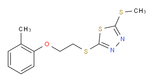 2-(methylthio)-5-((2-(o-tolyloxy)ethyl)thio)-1,3,4-thiadiazole