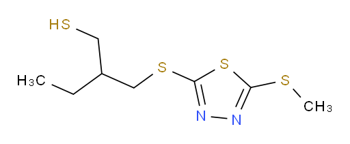 2-(((5-(methylthio)-1,3,4-thiadiazol-2-yl)thio)methyl)butane-1-thiol