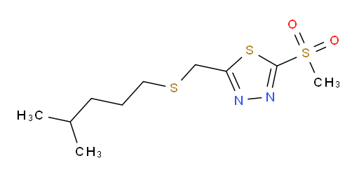 2-(((4-methylpentyl)thio)methyl)-5-(methylsulfonyl)-1,3,4-thiadiazole
