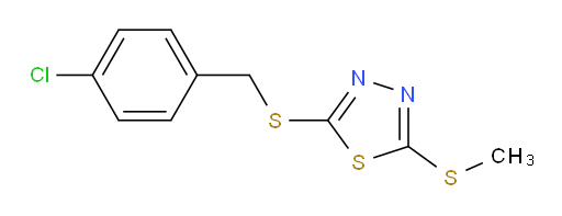 2-((4-chlorobenzyl)thio)-5-(methylthio)-1,3,4-thiadiazole