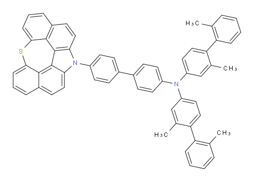 N-(4'-(12H-6-thia-12-azaindeno[2,1,7,6-ghij]pleiaden-12-yl)-[1,1'-biphenyl]-4-yl)-N-(2,2'-dimethyl-[1,1'-biphenyl]-4-yl)-2,2'-dimethyl-[1,1'-biphenyl]-4-amine