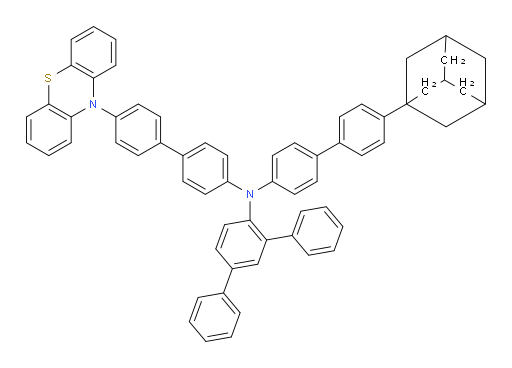 N-(4'-(10H-phenothiazin-10-yl)-[1,1'-biphenyl]-4-yl)-N-(4'-(adamantan-1-yl)-[1,1'-biphenyl]-4-yl)-[1,1':3',1''-terphenyl]-4'-amine