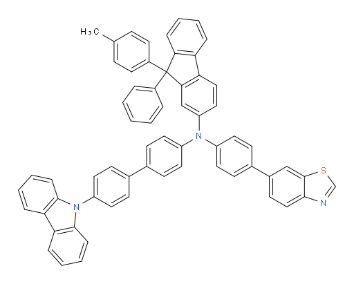 N-(4'-(9H-carbazol-9-yl)-[1,1'-biphenyl]-4-yl)-N-(4-(benzo[d]thiazol-6-yl)phenyl)-9-phenyl-9-(p-tolyl)-9H-fluoren-2-amine