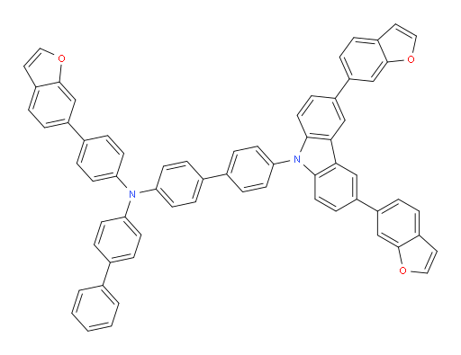N-([1,1'-biphenyl]-4-yl)-N-(4-(benzofuran-6-yl)phenyl)-4'-(3,6-di(benzofuran-6-yl)-9H-carbazol-9-yl)-[1,1'-biphenyl]-4-amine