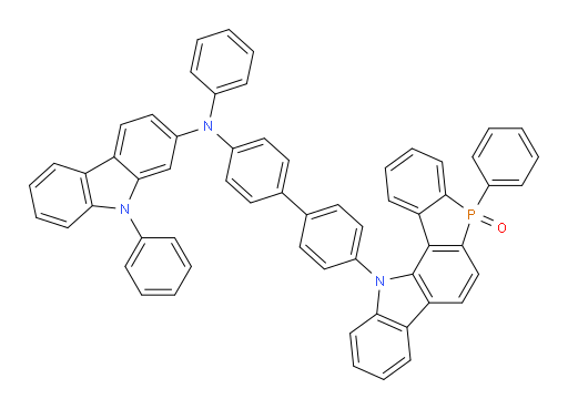 5-phenyl-12-(4'-(phenyl(9-phenyl-9H-carbazol-2-yl)amino)-[1,1'-biphenyl]-4-yl)-5,12-dihydrophosphindolo[3,2-a]carbazole 5-oxide